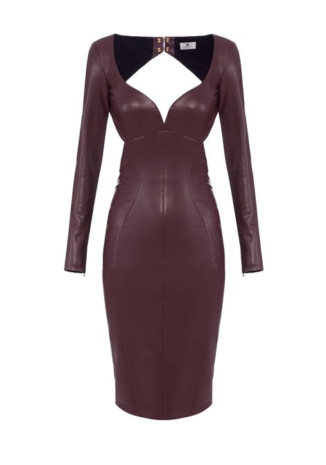 Abito Elisabetta Franchi donna AB79557E2EA4 Bordeaux elasticizzato Cut out ELISABETTA FRANCHI | Abiti | AB79557E2EA4